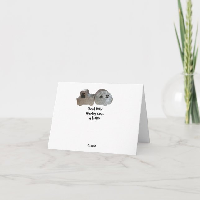 Travel Trailer Greeting Cards (Back)