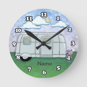 Travel Trailer  Round Clock