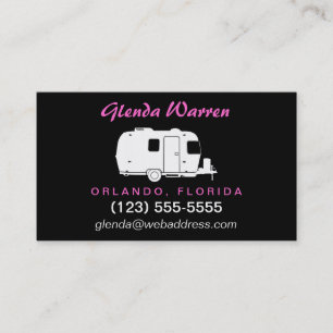 Travel Trailer RV Silhouette Calling Card