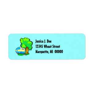 Travel Trailer Tear-drop Teardrop Address Labels