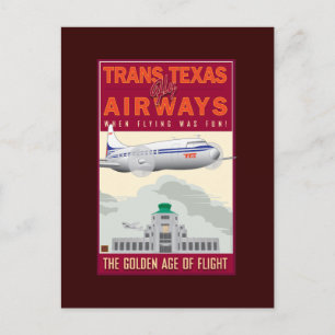 TRAVEL-Trans Texas Airways- Postcard