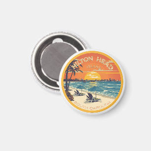 Travel vintage Hilton Head Island lighthouse gifts Magnet