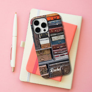 Travel Vintage Suitcase Colourful Wanderlust photo iPhone 16 Pro Max Case