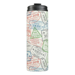 Travel Visa Stamp Thermal Tumbler
