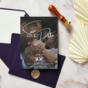 Travel Wedding Airplane Heart Modern Save The Date Invitation