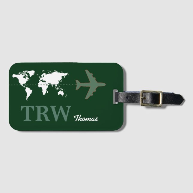 travel with personalized belongings luggage tag (Front Horizontal)