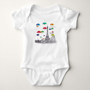 Travel with Umbrellas Baby Bodysuit
