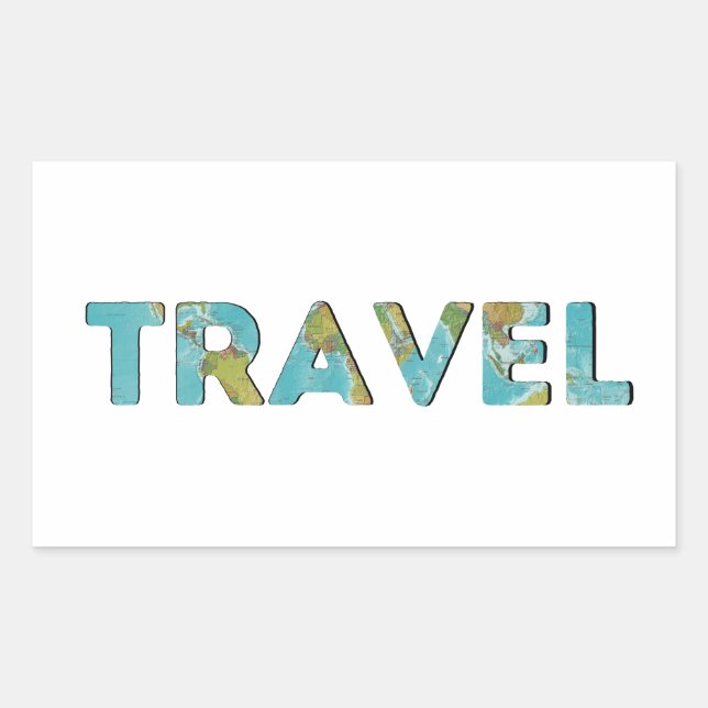 travel world map, Explore the World Map Sticker (Front)