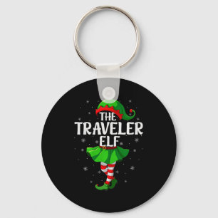 Traveler Elf Christmas Girls Women Elf Squad Xmas Keychain