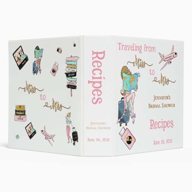 Travelig from Miss to Mrs Adventure Journey Recipe Binder (Background)