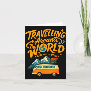 Traveling Around The World Van Life Adventure Desi Card