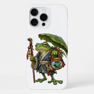 Traveling Frog under a Parasol Leaf iPhone 16 Pro Max Case