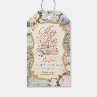 Traveling from MISS to MRS Bridal Shower Gift Tags