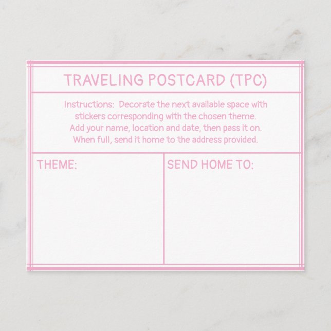 TRAVELING POSTCARD (TPC) (Front)