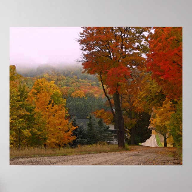"TRAVELING THE BACK ROADS/FALL COLOR" POSTER (Front)