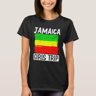 Traveller Flight Vacation Jamaica Girls Trip Flag  T-Shirt