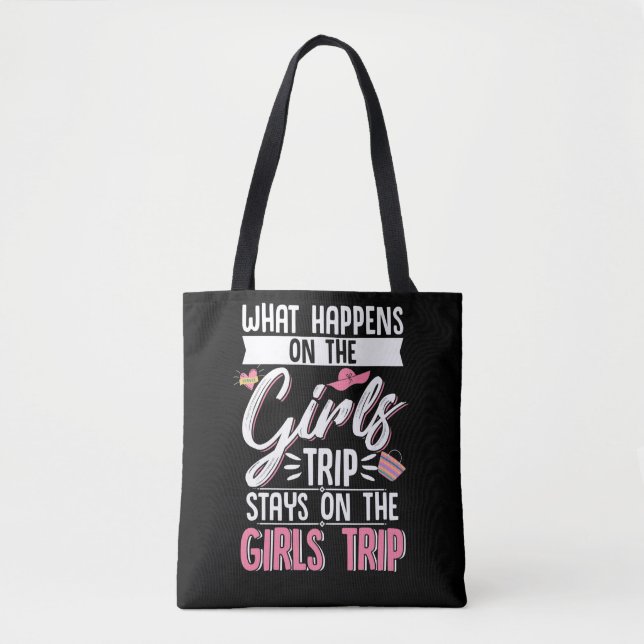 Traveller Flight Vacation What Happens On The Girl Tote Bag (Front)