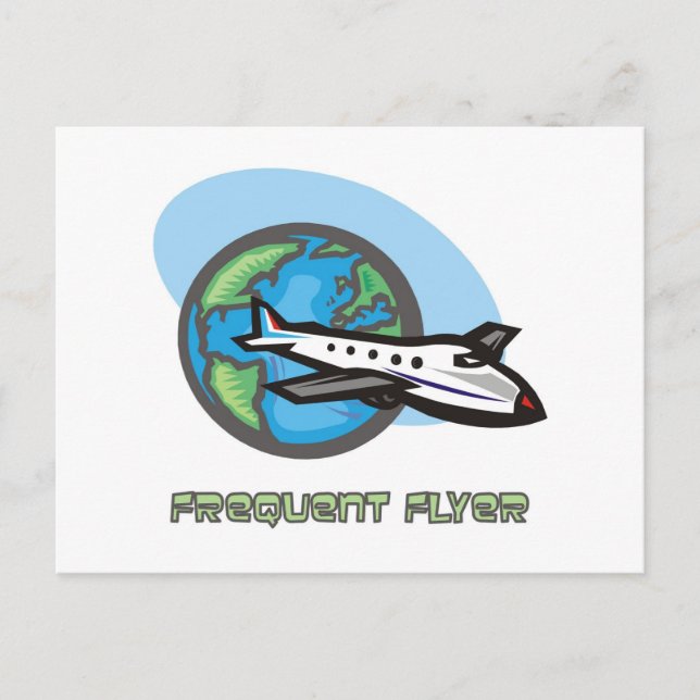 Traveller: Frequent flyer passenger airplane Postcard (Front)
