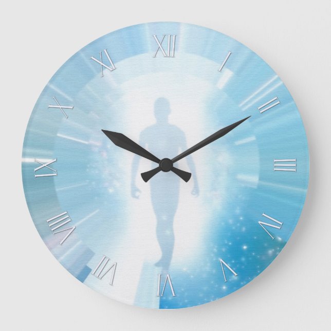 Traveller through space and time large clock (Front)