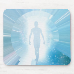 Traveller through space and time mouse pad