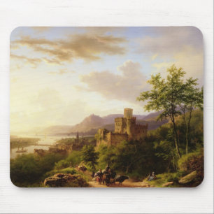 Travellers on a Path in an extensive Rhineland Lan Mouse Pad