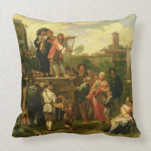 Travelling Actors Throw Pillow