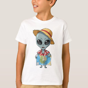 Travelling Alien Tourist Kids T-Shirt