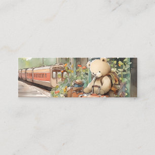 Travelling Bear - 25 Mini Bookmarks (to re-sell?)  Calling Card