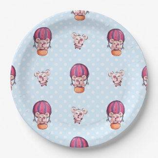 Travelling Bear Collection - Blue Paper Plate