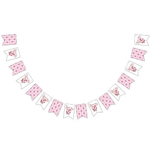 Travelling Bear Collection - Pink Bunting Flags
