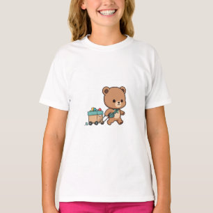 Travelling Bear Wagon Adventure Kids T-Shirt