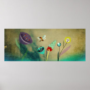 Travelling Bee Print