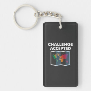 Travelling - Challenge Accepted Keychain