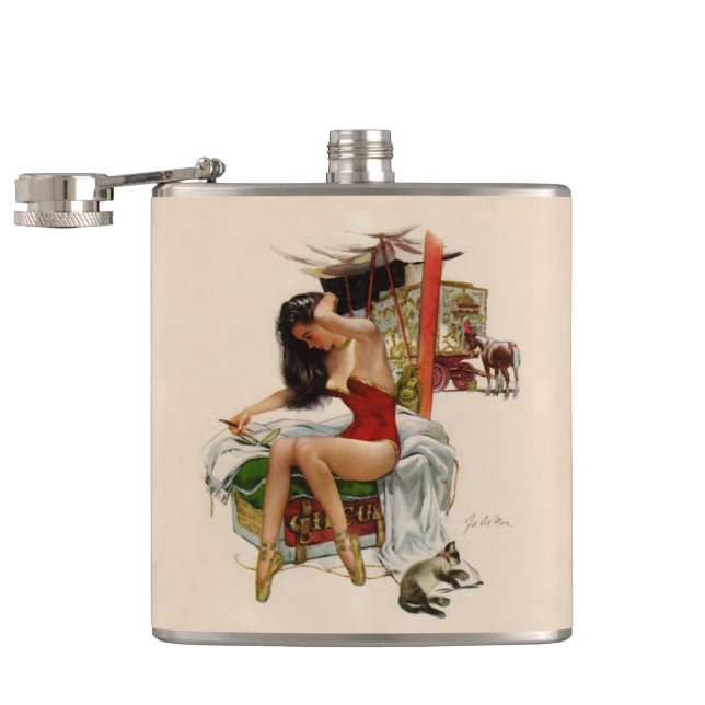 Travelling Circus Hip Flask (Opened)