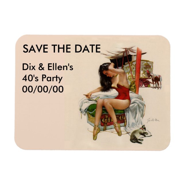 Travelling Circus Save-the-Date Magnet (Horizontal)