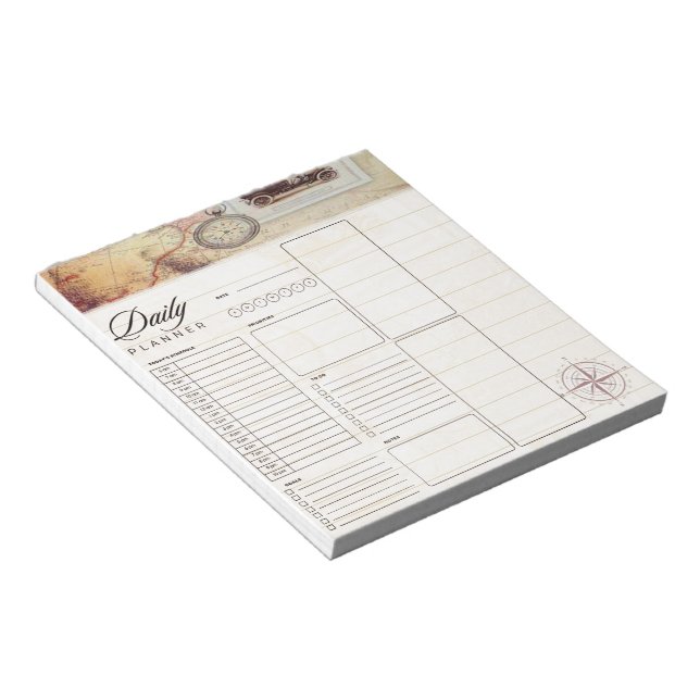 Travelling day planner notepad (Angled)