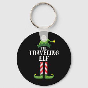 Travelling Elf Matching Family Group Christmas Par Keychain