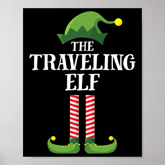 Travelling Elf Matching Family Group Christmas Par Poster (Front)