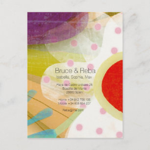 Travelling Floral Landscape Postcard