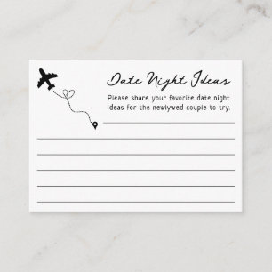 Travelling From Miss Mrs Date Night Bridal Shower Enclosure Card