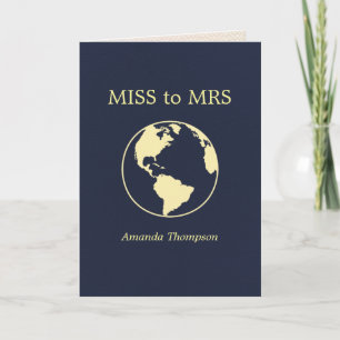 Travelling From Miss to Mrs Passport Bridal Shower Invitation