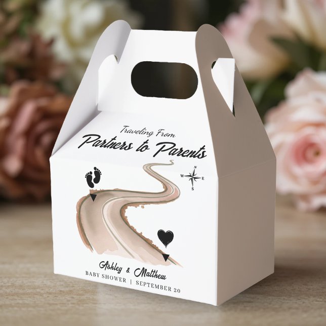 Travelling from Partners to Parents Baby Shower Favor Box (Traveling from Partners to Parents Baby Shower Favor Boxes
)