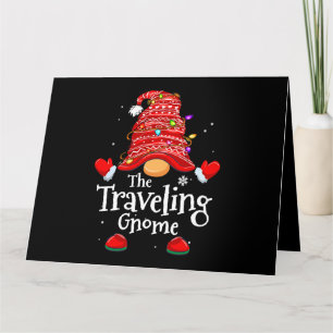 Travelling Gnome Family Matching Funny Christmas G Card