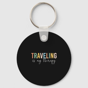 Travelling is my therapy keychain