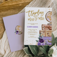 Travelling Miss to Mrs Purple Gold Bridal Shower