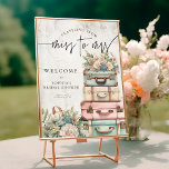 Travelling Miss to Mrs Vintage Floral Bridal Showe Poster<br><div class="desc">Travelling Miss to Mrs Vintage Floral Bridal Shower Foam Board</div>