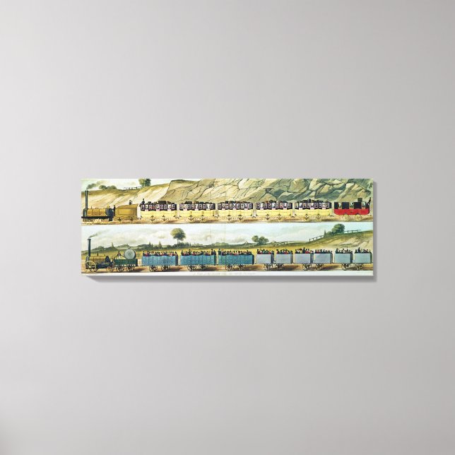 Travelling on the Liverpool and Manchester Canvas Print (Front)