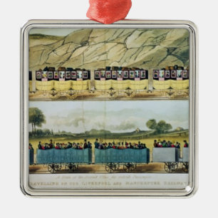 Travelling on the Liverpool and Manchester Metal Ornament