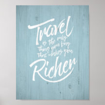 Travelling quote - rustic wood design