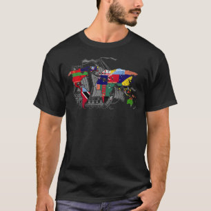 Travelling Sailing Ship Traveller World Map World T-Shirt